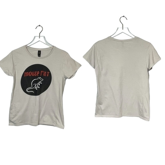 Anvil Grey Mouse Rat T-Shirt for Parks and Rec Fans 100% Cotton Size M - Picture 1 of 9